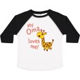 thumbnail image 3 of Inktastic My Oma Loves Me- Cute Giraffe Boys or Girls Toddler T-Shirt, 3 of 5