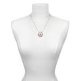 thumbnail image 3 of Delight Jewelry Rose Goldtone Crystal Initial - G - Silvertone Grandmother Ring Charm Necklace, 18", 3 of 4