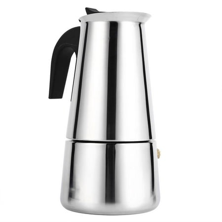 Zerone 100ml/200ml/300ml/450ml Stainless Steel Moka Pot Espresso Coffee Maker Stove Home Office Use, Stainless Steel Coffee Maker, Moka
