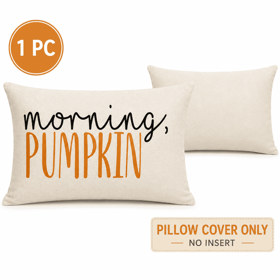 Fall Decor Pillow Cover Fall Outdoor Pillow Cover Morning Pumpkin Pillow Cover Fall Pumpkin Pillow Cover Autumn Throw Pillow Cover
