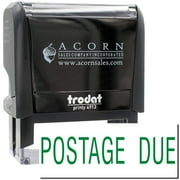Large Self-Inking Postage Due Stamp, Trodat Printy 4913, Press and Print Stamping, Impression Size 7/8" x 2-1/4", Up to 10,000 Impressions - Green Ink
