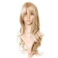 thumbnail image 1 of Perruque de Mode pour Femmes Cheveux Bouclés Perruques avec Frange Cheveux Longs Bouclés Cheveux Blonds, 1 of 4
