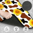 thumbnail image 3 of Kdxio Tapis de Sol Imprimé Vache Tournesol Universel SUV avant Arrière Ensemble Complet 4 Pcs avec Dos en Caoutchouc Antidérapant Accessoires de Voiture pour la Plupart des Voitures, 3 of 7
