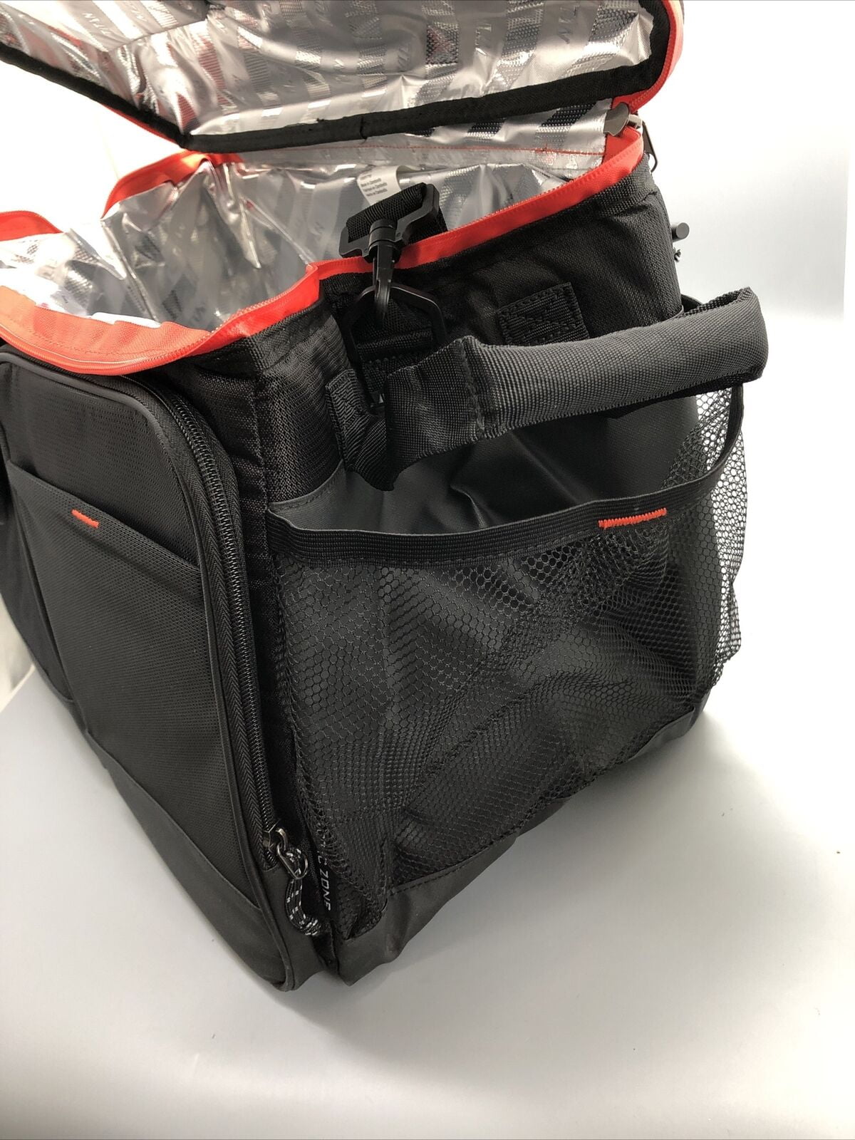 Titan 50-Can Collapsible Cooler Black & Red TableTop™ with 2 Drink Holders & Lid
