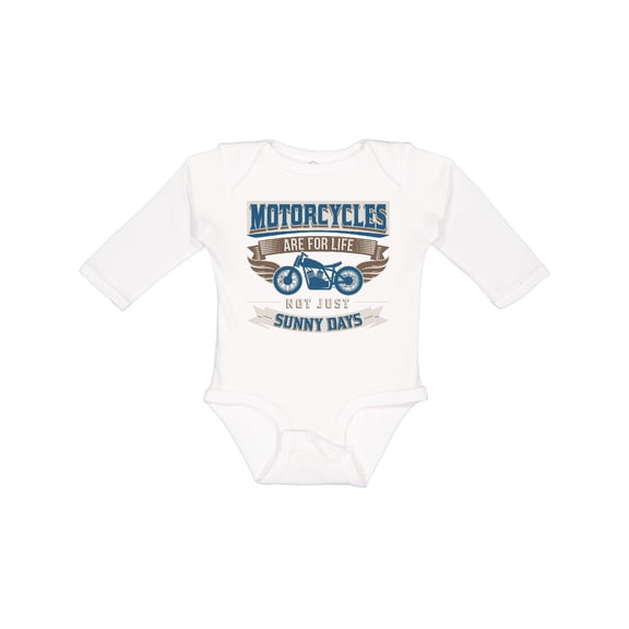 Inktastic Motorcycles Are for Life Biker Boys or Girls Long Sleeve Baby Bodysuit