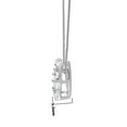 thumbnail image 5 of Unique Moments 1/2 Ct Round Lab Grown Diamond Heart Pendant in Silver for Women (J-SI-I1), 5 of 11