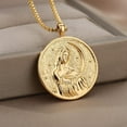 thumbnail image 5 of Coin Medal Selene Necklace,Myth Necklace,Medallion Coin Concept Necklace for Women, 5 of 7