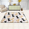 thumbnail image 2 of Dreamtimes Yellow Black Cats Hearts Non-Slip Area Rug 72"x48", Valentine Kitten Soft Non Slip Washable Floor Mats for Indoor Front Porch,Living Room, Bedroom,Kitchen, 2 of 5