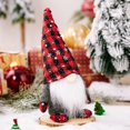 thumbnail image 6 of Christmas Red And Black Plaid Snowflake Pointed Hat Rudolph Figure For Home Decor Gnomes Plush, 6 of 8