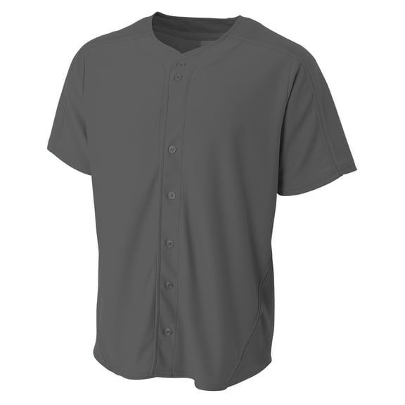 A4 Warp Knit Baseball Jersey For Men in Graphite | N4214