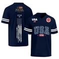 thumbnail image 3 of Evdexr 250th Anniversary Shirts Men Crew Neck Short Sleeve U.s. 250th Anniversary Graphic Tees American Flag Red White Blue Liberty American Birthday Shirt Navy M, 3 of 5