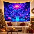 thumbnail image 3 of Glowing Lotus Tree in Cosmic Night Sky, Dreamy Fantasy Wall Art for Space Enthusiasts, Mystical Spiritual Decor, Housewarming Gift Tapestry Wall Hanging for Living Room and Bedroom, 3 of 7