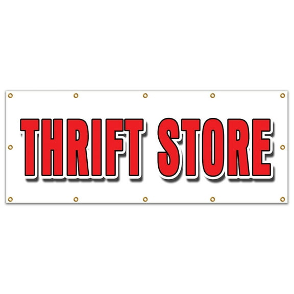 48"x120" THRIFT STORE BANNER SIGN clothing furniture household clothes appliance