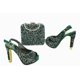 thumbnail image 4 of Conjunto de zapatos y bolso italianos de diseño italiano en color dorado para mujer, zapatos nigerianos de tacón alto con punta abierta y bolso a juego, 4 of 5