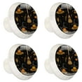 thumbnail image 2 of 4 Pcs Round White Knobs for Kitchen Cabinet Cupboard Dresser Bookcase halloween broom Drawer Pulls Handles Home Decor, 2 of 8