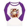 thumbnail image 4 of Otqutp Girls Pumpkin Shirt 3/4 Length Sleeve T-Shirts Halloween Shirts for Kids Flower Ghosts Prints Spooky Horror Party Parade Tops, 4 of 5