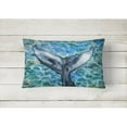 thumbnail image 2 of Carolines Treasures BB5337PW1216 Whale Tail Canvas Fabric Decorative Pillow  12H x16W multicolor, 2 of 3