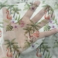 thumbnail image 3 of Palm Tree Tulle Curtains with Rod Pocket, Tropical Island Inspired Pattern with Flamingo Birds Hibiscus Flowers Watercolors, Sheer Drape for Wedding Party 2 Panels, 7 Sizes, Multicolor, by Ambesonne, 3 of 3