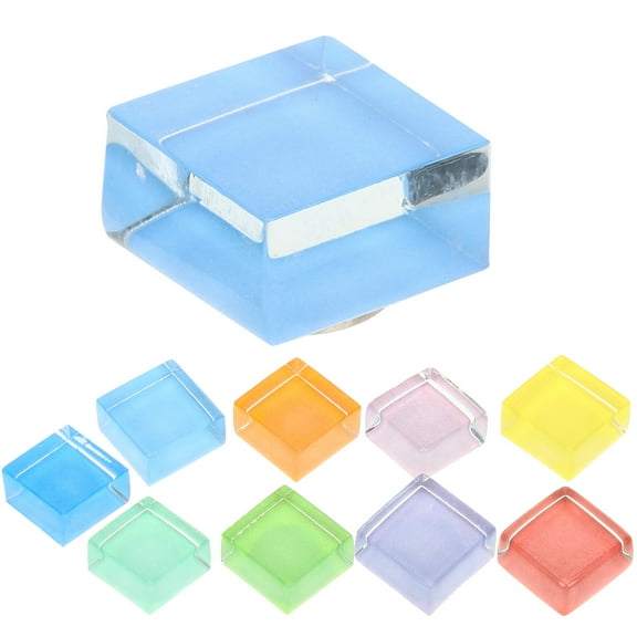 unbranded 10 Pcs Magnets Fridge Clear Glass Tile Magnetic Decorations Office 1.2X1.2CM