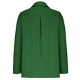 thumbnail image 4 of Elvqul Womens Button down Shirts Collared Womens Tops Green Comfy Long Sleeve Solid Shirt, 4 of 5