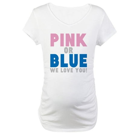 

CafePress - PINK OR BLUE Maternity T Shirt - Cotton Maternity T-shirt Cute & Funny Pregnancy Tee
