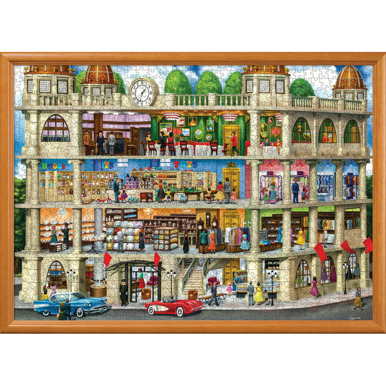 Cafe des Musees 1000 pc puzzle 24x16 Extra Large pcs Store Fronts