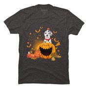 Dalmatian dog halloween costume Mens Charcoal Heather Gray Graphic Tee - Design By Humans 2XL