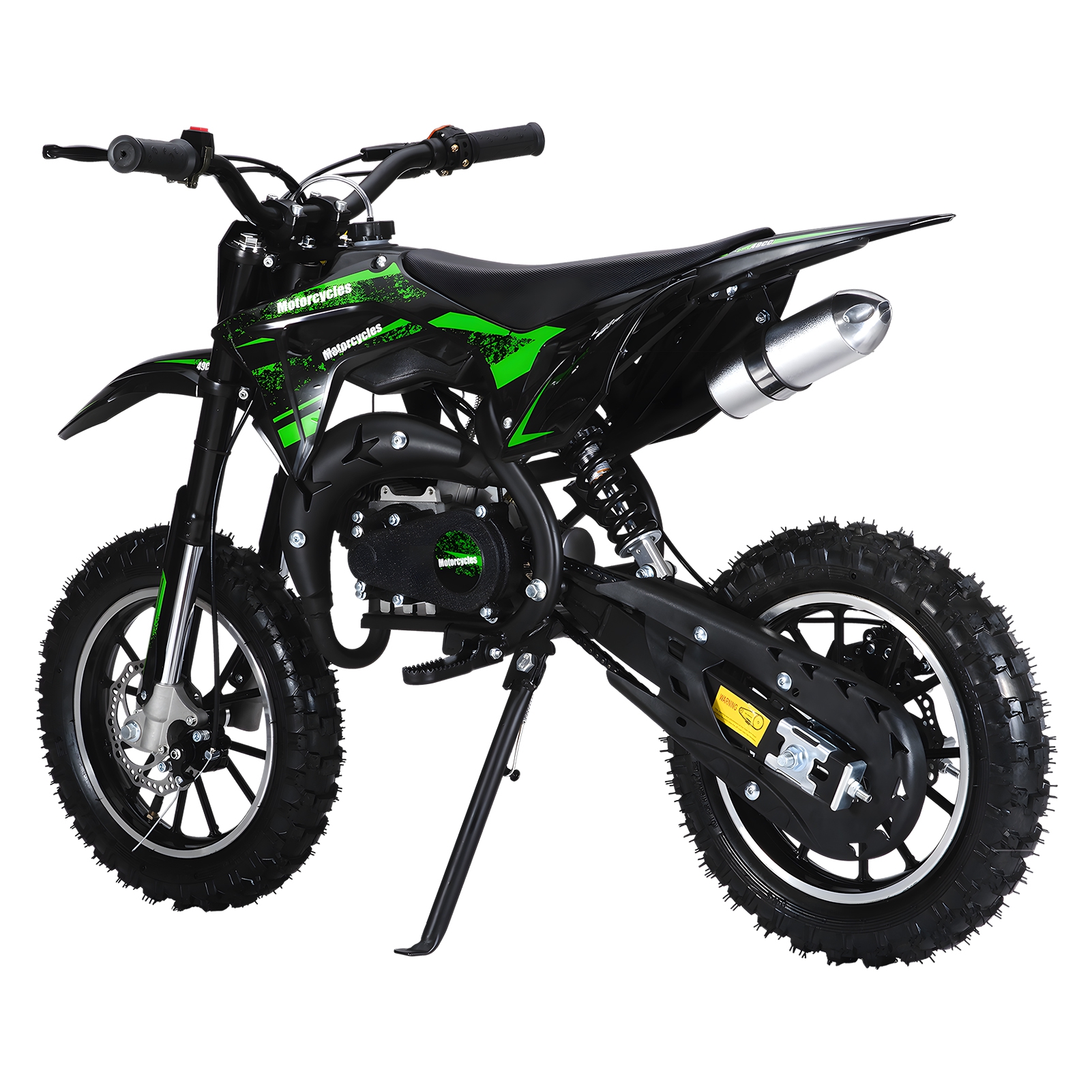 Jiledu Mini Kid Dirt Bike, 49CC 2-Stroke Gass Powered Motorcycle with Off-Rode Tire, Front Rear Disc Brakes, Shock Absorption Pocket Motorbike, Up to 25 Mph, Max Load 330 LBS