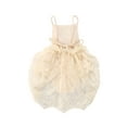 thumbnail image 6 of LMLYSoH Baby Girls Summer Sleeveless Romper, Bandage Floral Lace Embroidery Backless Jumpsuit, 6 of 7