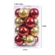 thumbnail image 3 of Adornos navideños de plástico irrompible de 91 cm | Paquete de 16 bolas colgantes perladas en rojo, azul y rosa | Decoración navideña para interiores y exteriores, ideal para el hogar y fiestas, 3 of 7