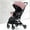 Pink, variant on RICHYOUNG Folding Baby Stroller with Mosquito Net,Storage Basket,Adjustable Backrest/Canopy,Cup Holder(Gray)