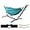 Cyan, variant on SZHLUX Double Hammock with Stand Included 450lb Capacity Steel Stand, Premium Carry Bag Included.Indoor Outdoor Brazilian-Style Cotton Bed for Backyard, Camping,Garden, Beige