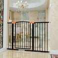 thumbnail image 2 of 36" Tall Extra Wide Dog Gate for Stairs and Doorway, 28"-47" Metal Safety Pet Gate with Door for Dogs, No Drill Adjustable Pressure Walk Through Long Dogs Gates for Wide Openings by LAZYLAND (Black), 2 of 7