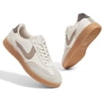 thumbnail image 5 of LUCKY STEP Womens Classic Retro Sneakers Non Slip Fashion Casual Shoes,Beige&Grey, 5 of 7