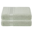 thumbnail image 3 of Melissa Linen, Bath Towels Set of 2,  Quick Dry, Absorbent, Turkish Cotton Bathroom Towels - Green, 3 of 8