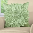 thumbnail image 2 of Collections Etc Elegant Blooming Flower Pillow Cover Sage 17" x 17", 2 of 3