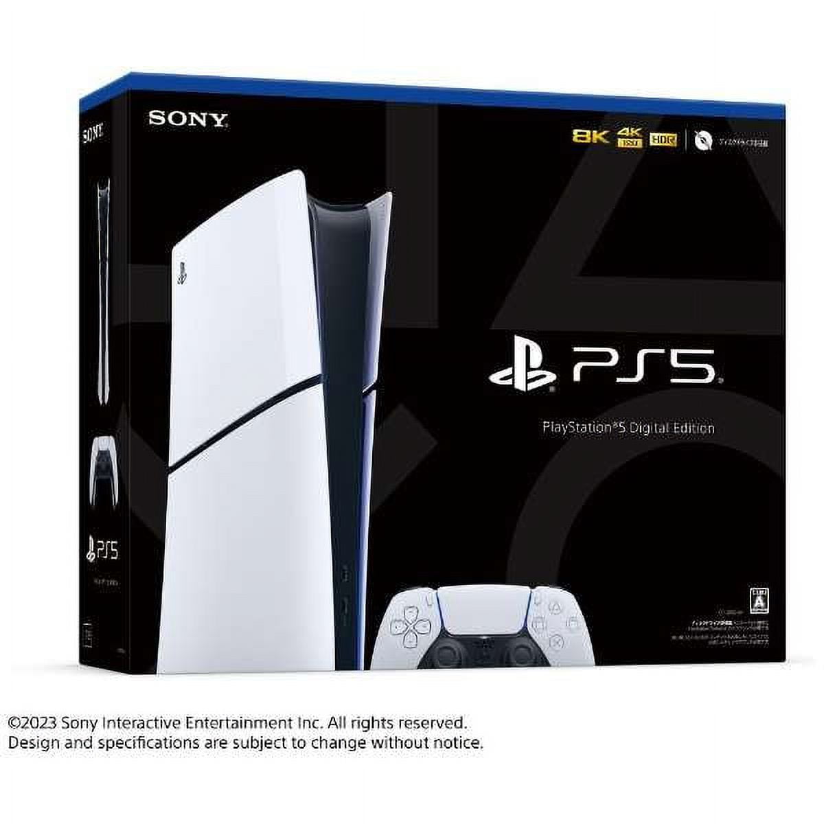 2023 New PlayStation 5 Slim Digital Edition Console, Controller and Mytrix  Controller Charger - White, Slim PS5 1TB PCIe SSD Gaming Console 