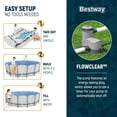 thumbnail image 4 of Open Box Bestway Steel Pro 18-Foot Round Swimming Pool Set, Filter Pump Ladder, 4 of 11