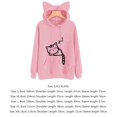 thumbnail image 5 of Minnieouse Loose Fit Cartoon Cat Print Mujer con capucha Print Mujer Camisa Manga larga Cuello Sudadera con capucha Prendas para la parte del cuerpo Rosado L Minnieouse FS9881-03, 5 of 5
