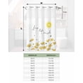 thumbnail image 6 of No Hook Shower Curtain with Snap in Liner, Hand Drawn Yellow Flowers with Butterfly and Sun Hotel Shower Curtains for Bathroom, Washable Shower Curtain Liner Set with Mesh Top Window, 60"x72", 6 of 6