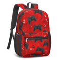 thumbnail image 2 of Game Controller Red Pattern 17" School Backpacks for Teens,Waterproof Oxford Fabric,S-Shape Padded Straps for School,Travel,Hiking,Camping, 2 of 6