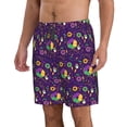 thumbnail image 2 of Kdxio Mardi Gras and Donuts Pattern Mens Casual Shorts - Drawstring Summer Beach Sports Shorts for Men, 2 of 9