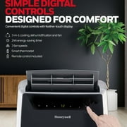 Honeywell Portable 9000 BTU (14000 BTU ASHRAE) 115V Air Conditioner w Heat Pump, Cools & Heats Rooms Up to 700 Sq. ft.,MN4HFS9