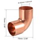 thumbnail image 2 of Conector de ajuste de tubería de cobre en codo de 90 grados Uxcell para plomería 2.95" x 2.95" x 1.77", 2 of 3