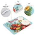 thumbnail image 3 of Yayeee Dish Drying Mat for Kitchen Counter 16"x18" Microfiber Absorbent Pad, Orange Floral Tomatoes, 3 of 7