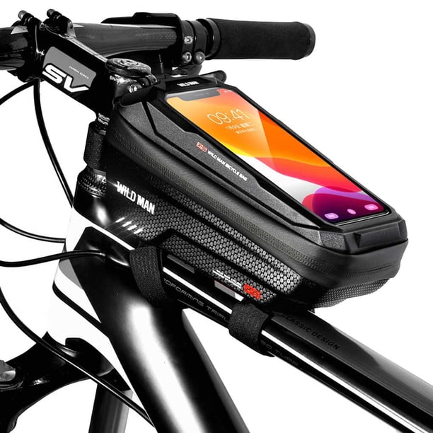 Greeniant Bolsa de tubo para bicicleta, accesorios para ciclismo, soporte de cuadro, contenedor organizador, bolsa frontal de gran Bicicletas eléctricas Rojo >1L