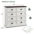 thumbnail image 6 of IFGET Dresser for Bedroom with 8 Drawers Tall & Large, Farmhouse Wood Dresser & Chests of Drawers, 6 of 6