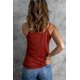 thumbnail image 1 of ABPHQTO Camiseta sin mangas calada con escalera de color rojo vino para mujer, 1 of 5
