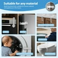 thumbnail image 6 of 2 Pack Baby Safety Cabinet Locks Child Proofing Refrigerator Protector, Secure, Quick and Easy Adhesive Drawer Door Latches, Multi-Purpose for Fridge, Cabinet, Oven, Toilet Seat, Trash Can, 6 of 8