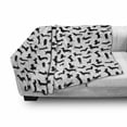 thumbnail image 3 of Dog Lover Soft Flannel Fleece Blanket, Monochrome Dachshunds in Numerous Stances Active Life Pet Canine Abstract Image, Cozy Plush for Indoor and Outdoor Use, 60" x 80", Black White, by Ambesonne, 3 of 6